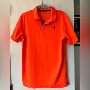 Under Armour HeatGear - UA Youth XL, bright orange polo shirt